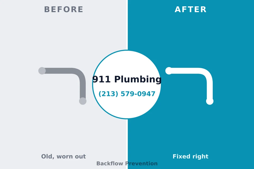 Before and after: plumbing company Pennville, PA